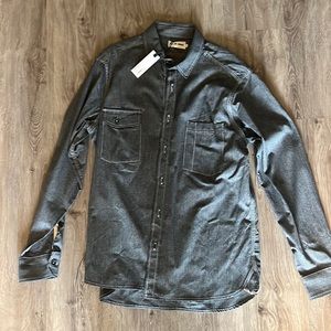 Taylor Stitch Mens Utility Shirt Salt and Pepper L 42